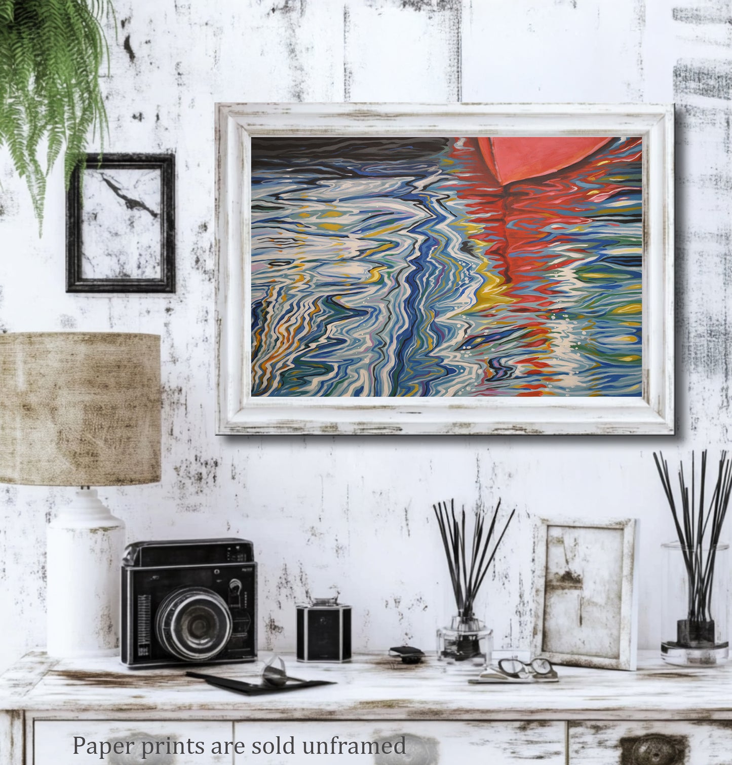 Red Reflections, 24" x 36" Print on Paper