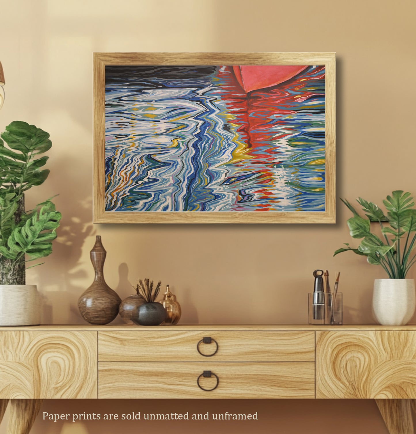 Red Reflections, 24" x 36" Print on Paper