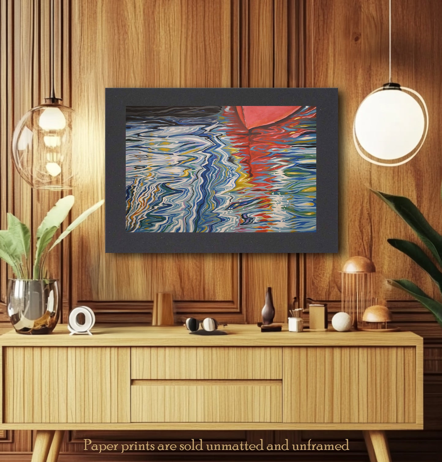 Red Reflections, 24" x 36" Print on Paper