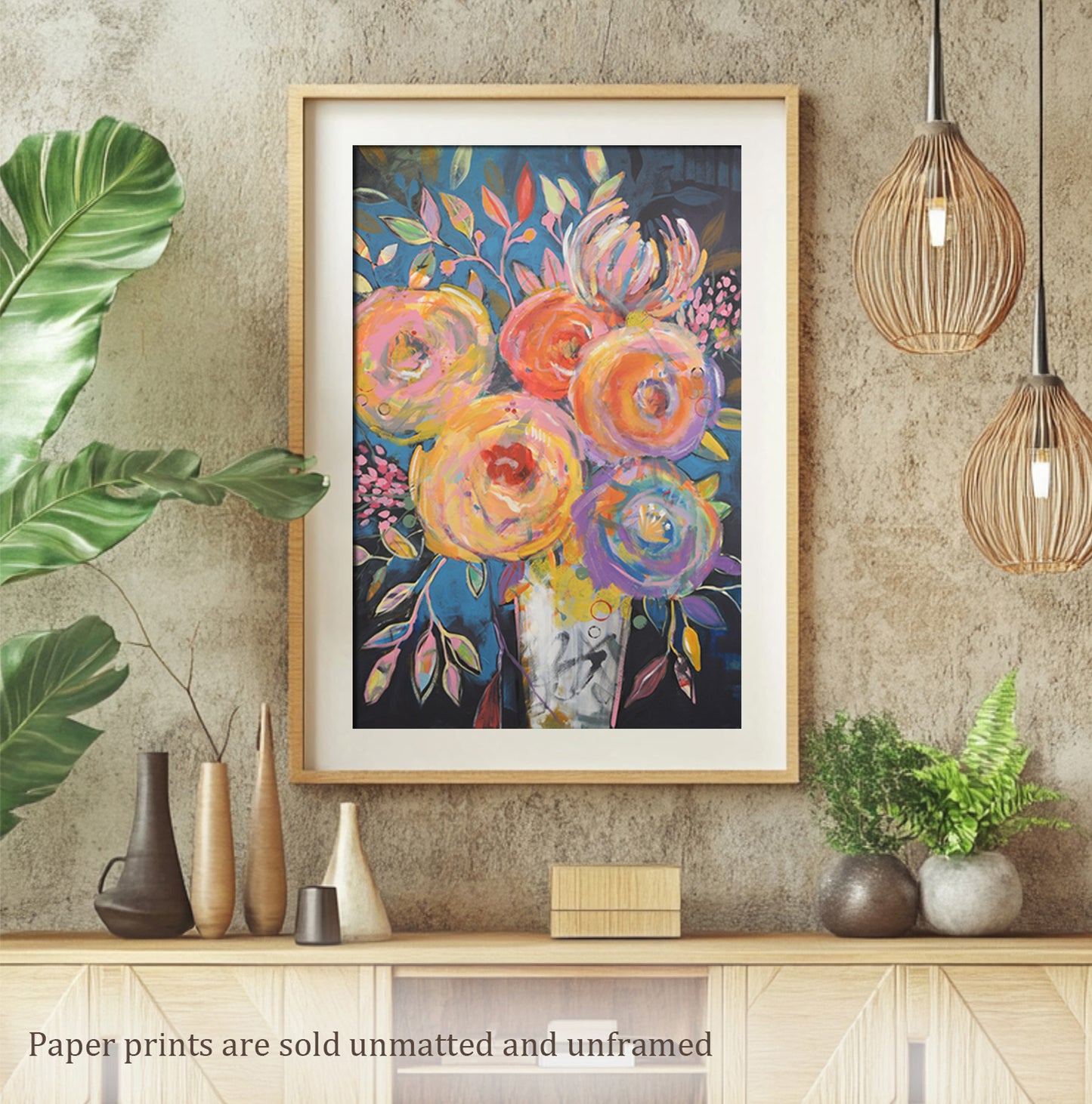 Dancing Blossoms, 24" x 36" Print on Paper